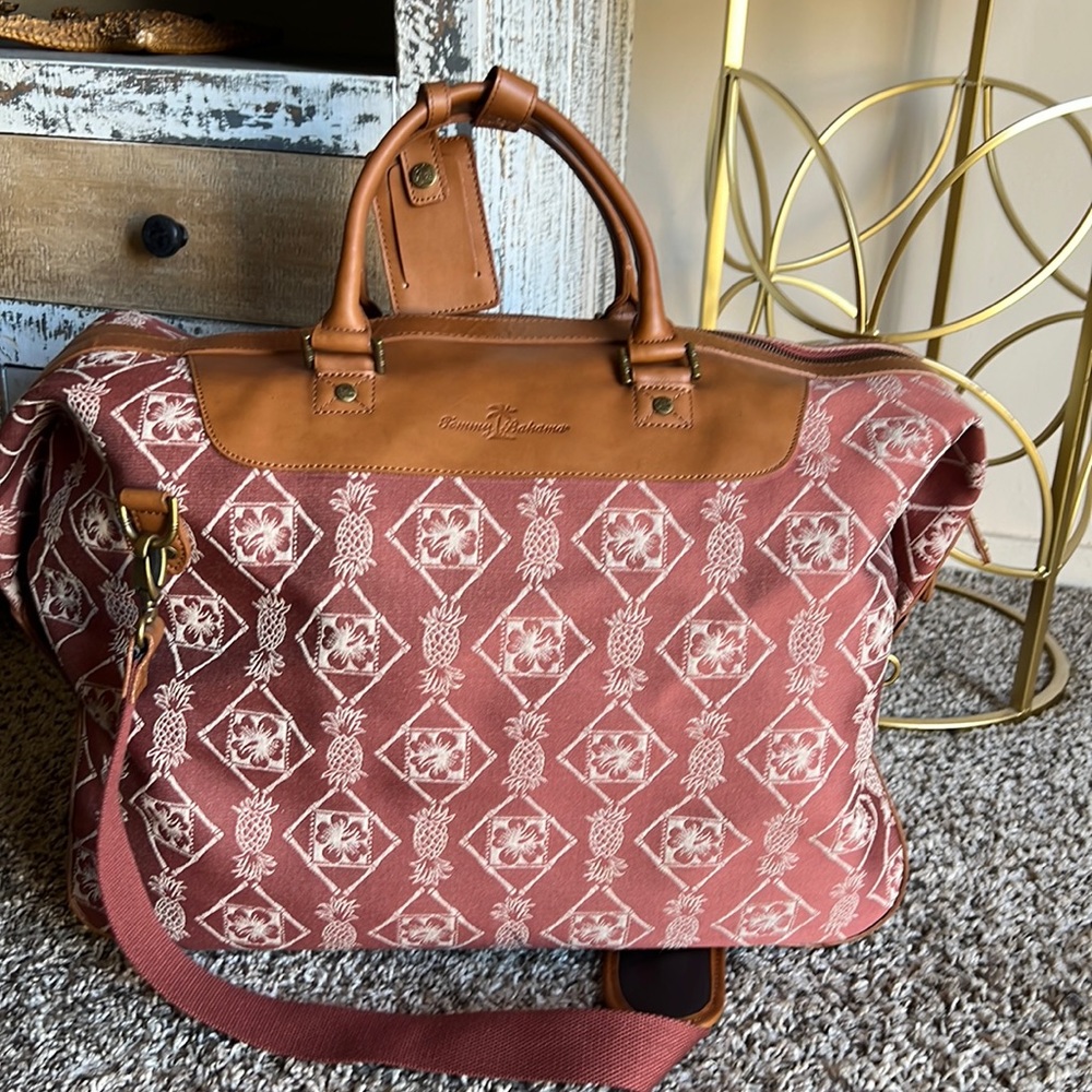 Tommy Bahama Canvas Duffle Weekend Bag